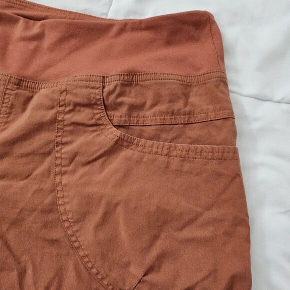 Prana Kanab Shorts Womens Large Orange Pull on Elastic Waist Hiking‎ Outdoor - Picture 3 of 8